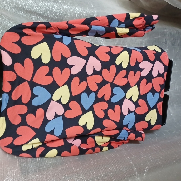 NWT Twenty second long sleeve sweater Size S Navy/red/pink/yellow hearts - Picture 4 of 7